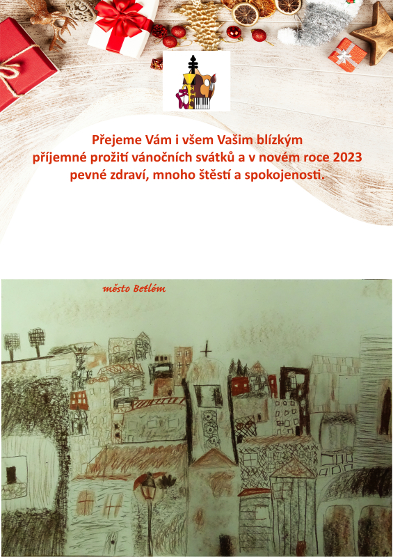 PF vytvořené žáky výtvarného oboru pro nový rok 2023 (VO)